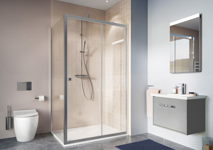 Clear 6 Single Sliding Door & Side Panel