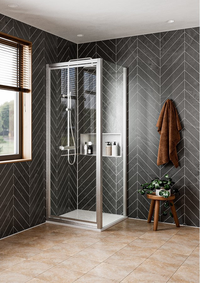 Clear 6 Pivot Door & Side Panel