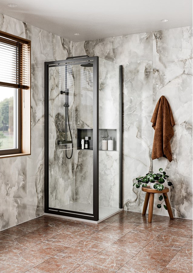 Clear 6 Pivot Door & Side Panel