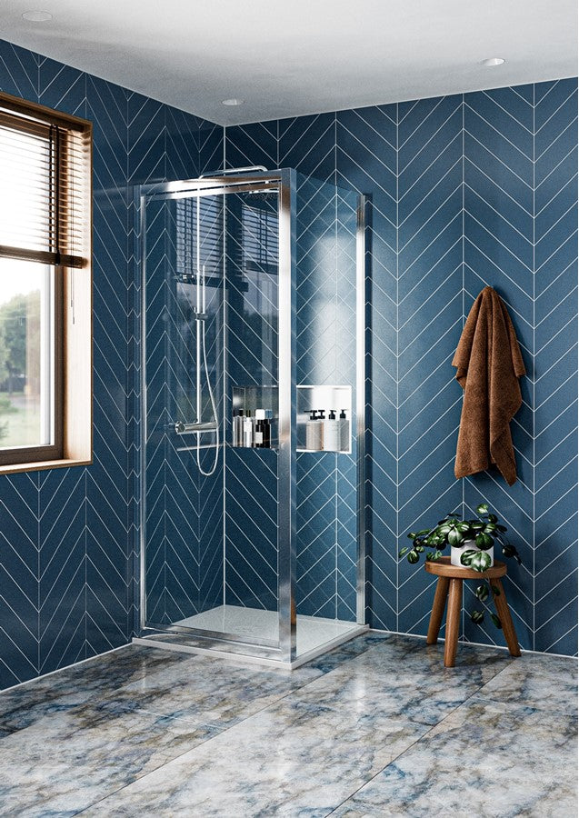Clear 6 Pivot Door & Side Panel