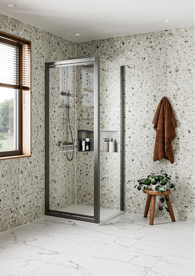 Clear 6 Pivot Door & Side Panel