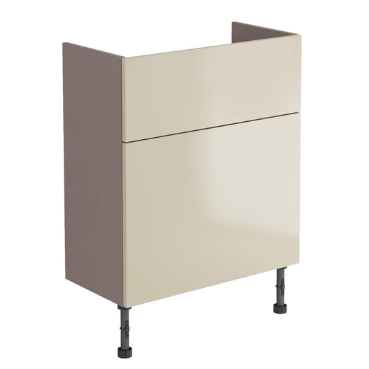 Surrey Mussel Gloss Fitted Furniture WC Unit 600mm