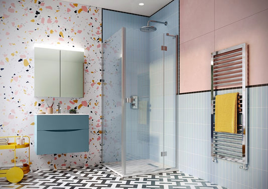 Design 8 Hinged Door with Inline Panel & Side Panel