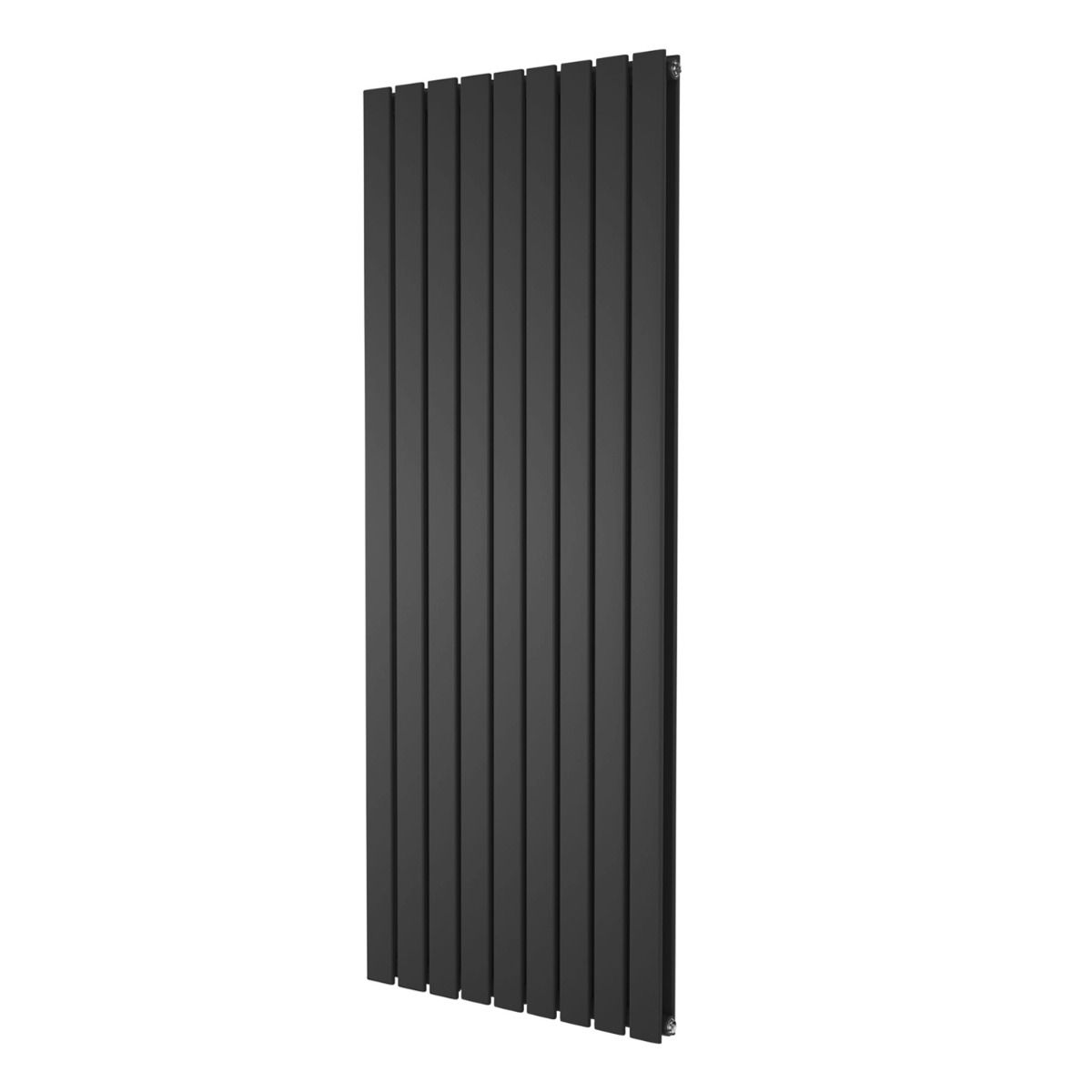 Perth Matt Black Double Vertical Flat Panel Radiator 1600x610mm