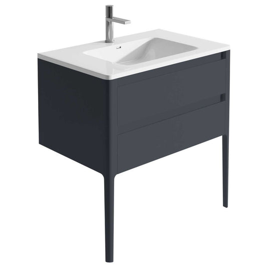 Stonehouse Slate Grey Vanity Unit with Integrated Basin 800mm