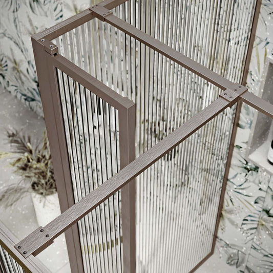 Amien Brushed Nickel Shower Screen T-Junction Support Bar Extension
