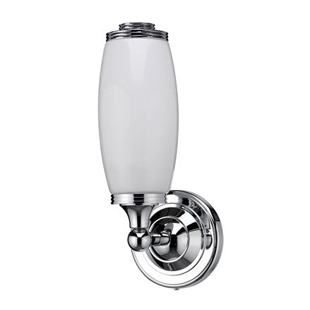 Burlington LED Bathroom Round Wall Light & Opal Glass Tube Shade