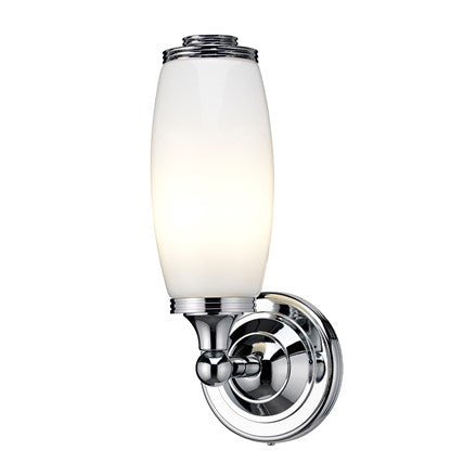 Burlington LED Bathroom Round Wall Light & Opal Glass Tube Shade