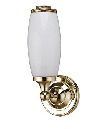 Burlington LED Bathroom Round Wall Light & Opal Glass Tube Shade