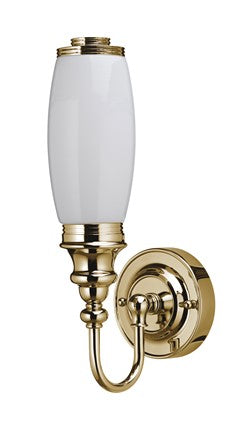 Burlington LED Bathroom Ornate Wall Light & Opal Glass Tube Shade