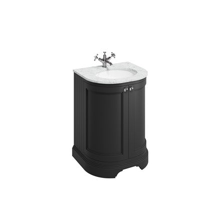 Freestanding 650 Curved Unit with Carrara White Worktop