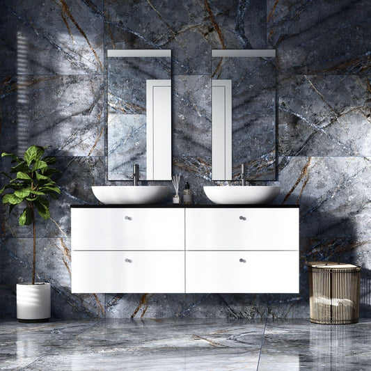 Stockton Blue Gloss Porcelain Tile 1200x600mm
