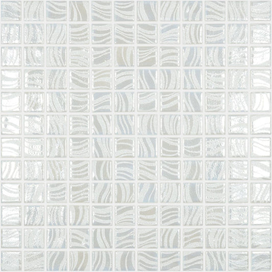 Glow White Glass Mosaic Tile 315x315mm