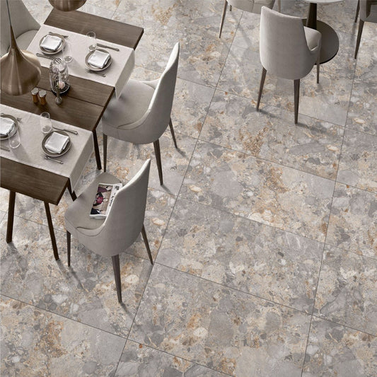 Stevenage Grey Rocker Porcelain Tile 1200x600mm