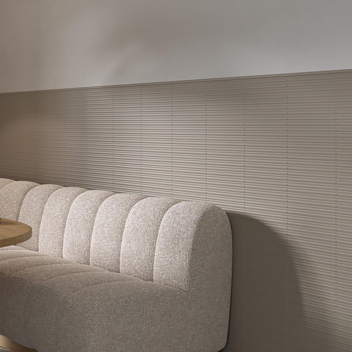 Prism Ribbed Sand Matt Ceramic Brick Tile 200x50mm