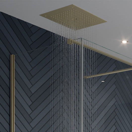 Gallery 10 Corner with T Bracing Bar - Brushed Stainless Steel