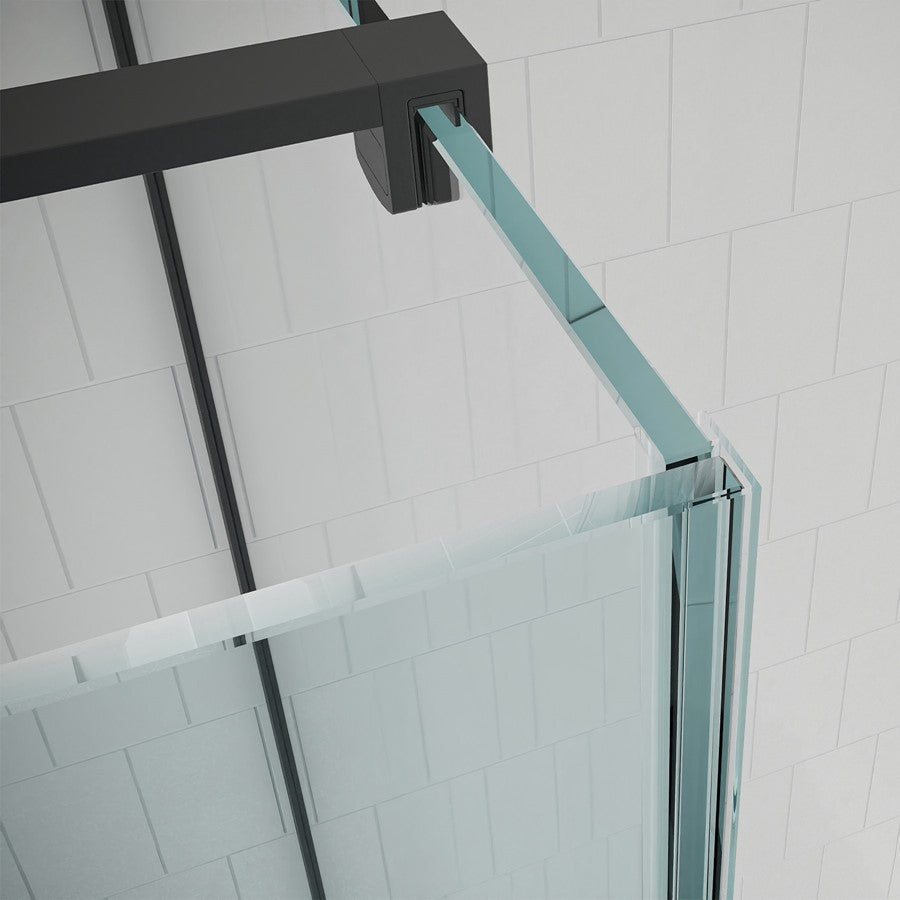 Gallery 10 Glass Corner with Fixed Deflector - Brushed Brass