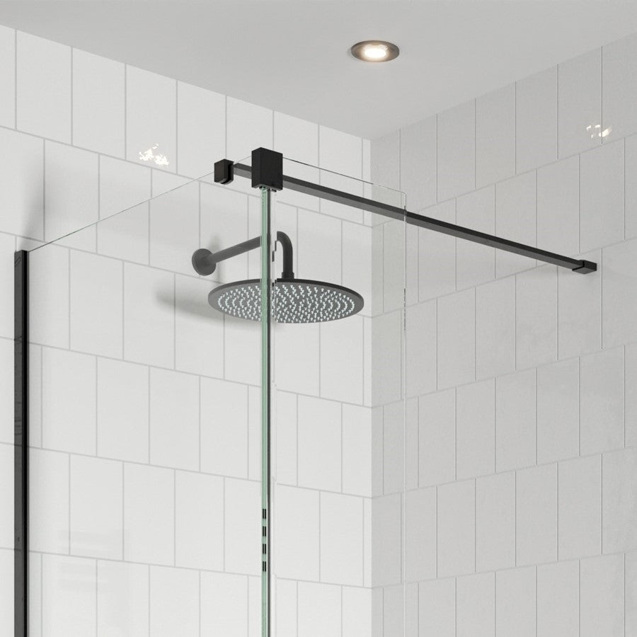 Gallery 10 Recess with Fixed Deflector - Fixed 300mm Deflector Glass, Brushed Brass