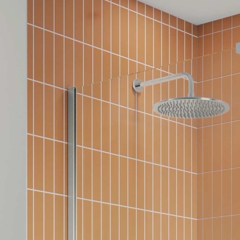 Gallery 10 Corner with T Bracing Bar - Brushed Stainless Steel