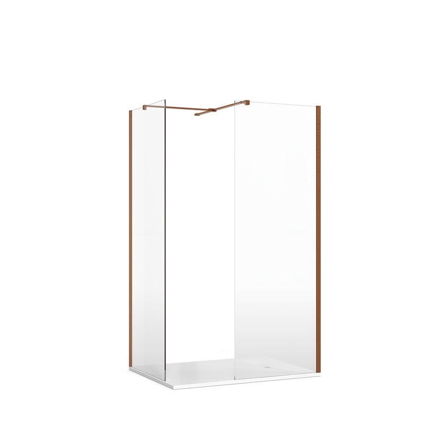 Gallery 10 Corner with T Bracing Bar - Brushed Stainless Steel