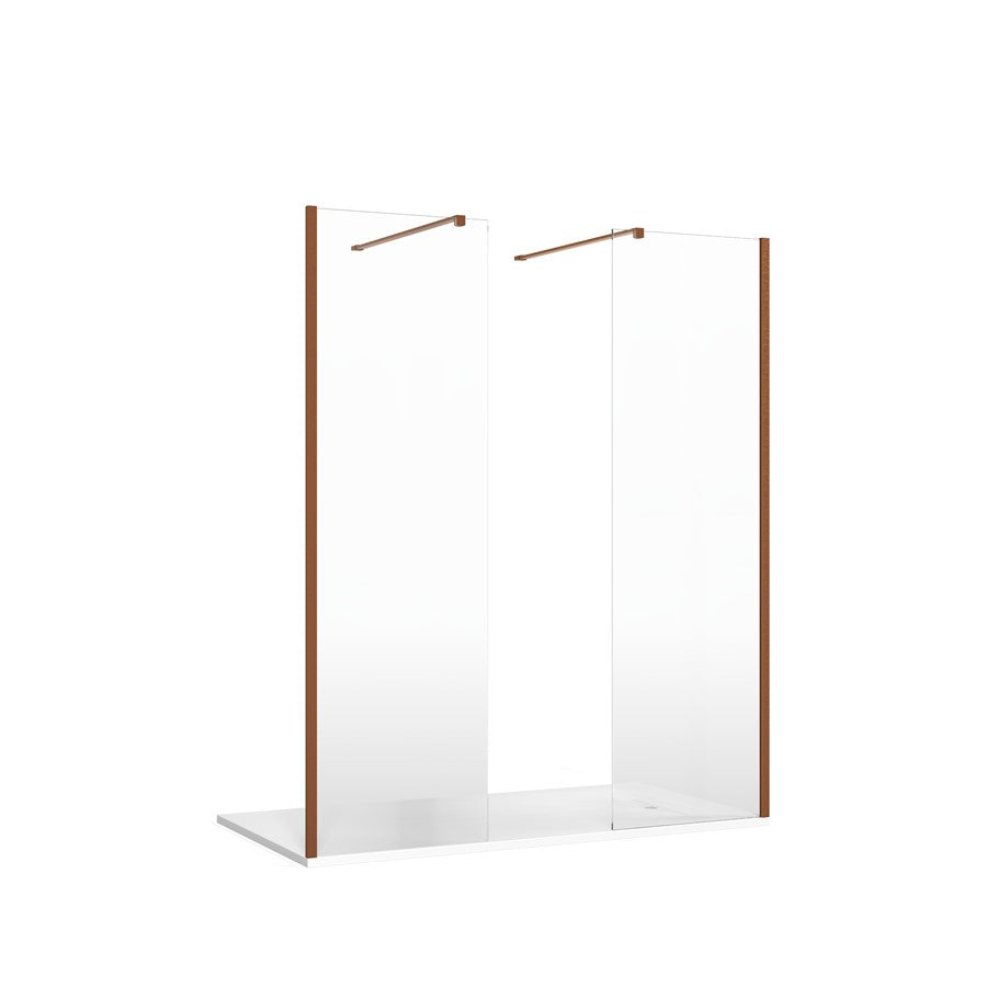 Gallery 10 Recess with Double Panel - Brushed Brass x2