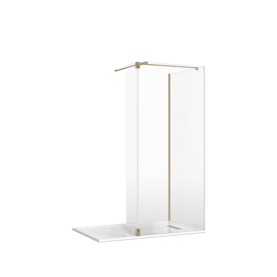 Gallery 8 Glass Corner with Hinged Deflector (T Bracing Bar)