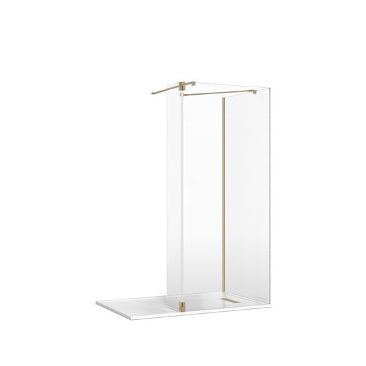 Gallery 8 Glass Corner with Hinged Deflector (Wall/Angled Bracing Bars)
