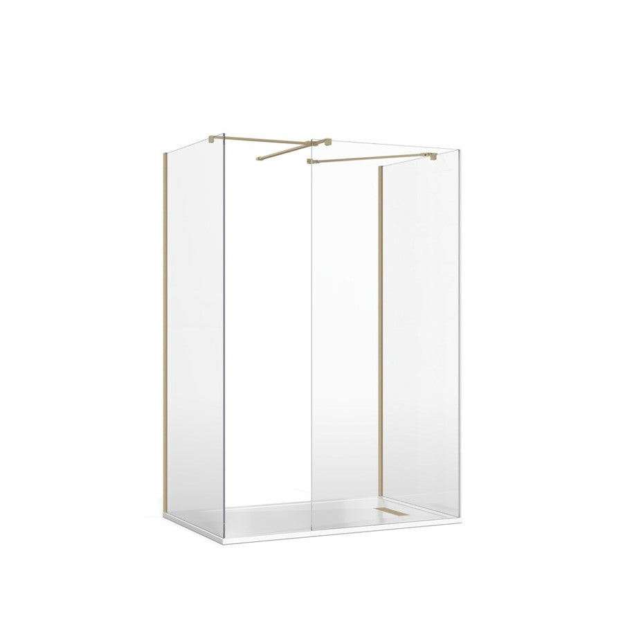 Gallery 8 Three Sided with Angled/T Bracing Bars - 8mm Toughened 255mm Glass Panel