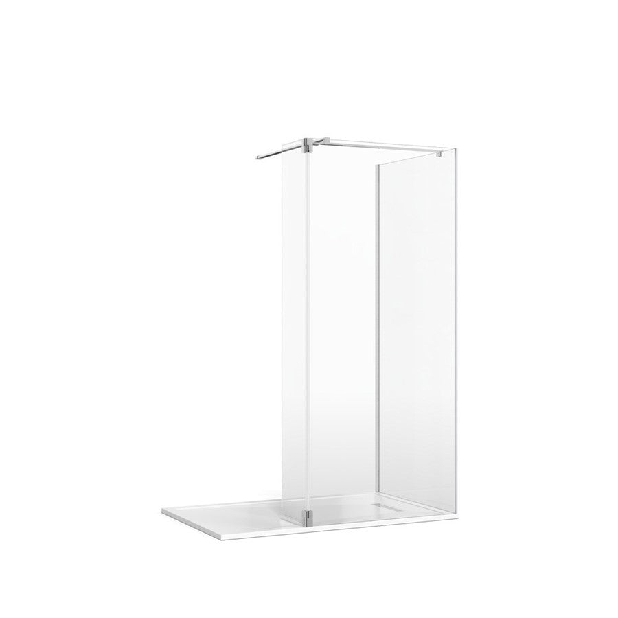 Gallery 8 Glass Corner with Hinged Deflector (T Bracing Bar)