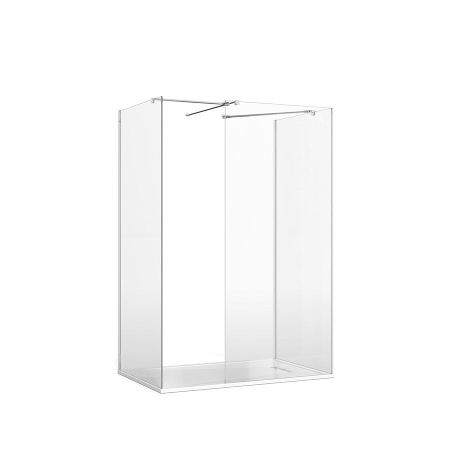 Gallery 8 Three Sided with Angled/T Bracing Bars - 8mm Toughened 255mm Glass Panel