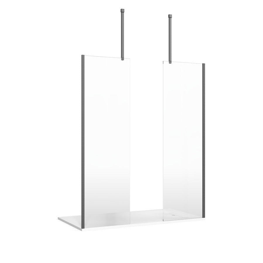 Gallery 10 Recess with Double Panel Ceiling Bracing Bar - Brushed Brass x2