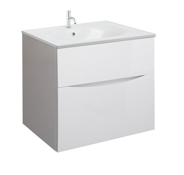 Glide II 600 Unit with White Gloss Cast Mineral Marble Basin 