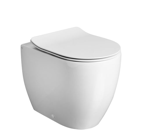 Glide II Gloss White Back to Wall Rimless Toilet & Soft Close Seat