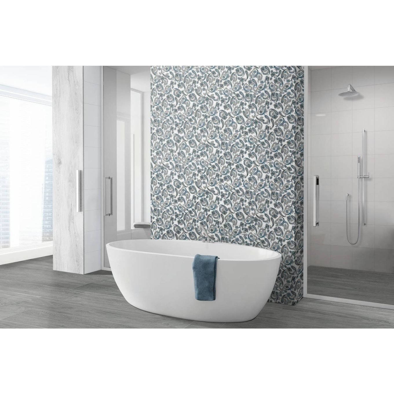 Clyde Paisley Amber Matt Porcelain Tile 250x250mm