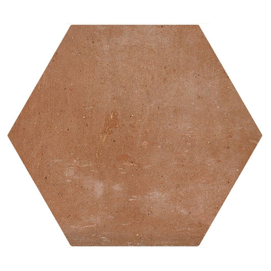 Terraza Red Terracotta Matt Porcelain Hexagon Tile 240x200mm
