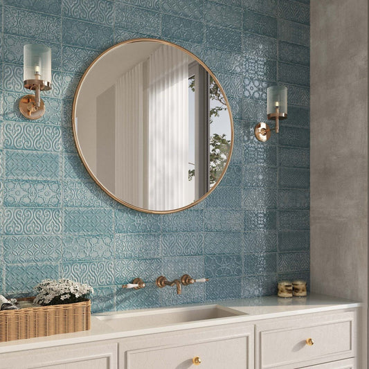 Zanzibar Mar Gloss Ceramic Brick Tile 120x240mm