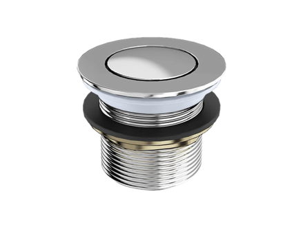 Click-Clack Bath Waste Unslotted with Chrome Cover