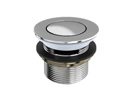 Click-Clack Bath Waste Slotted with Chrome Cover