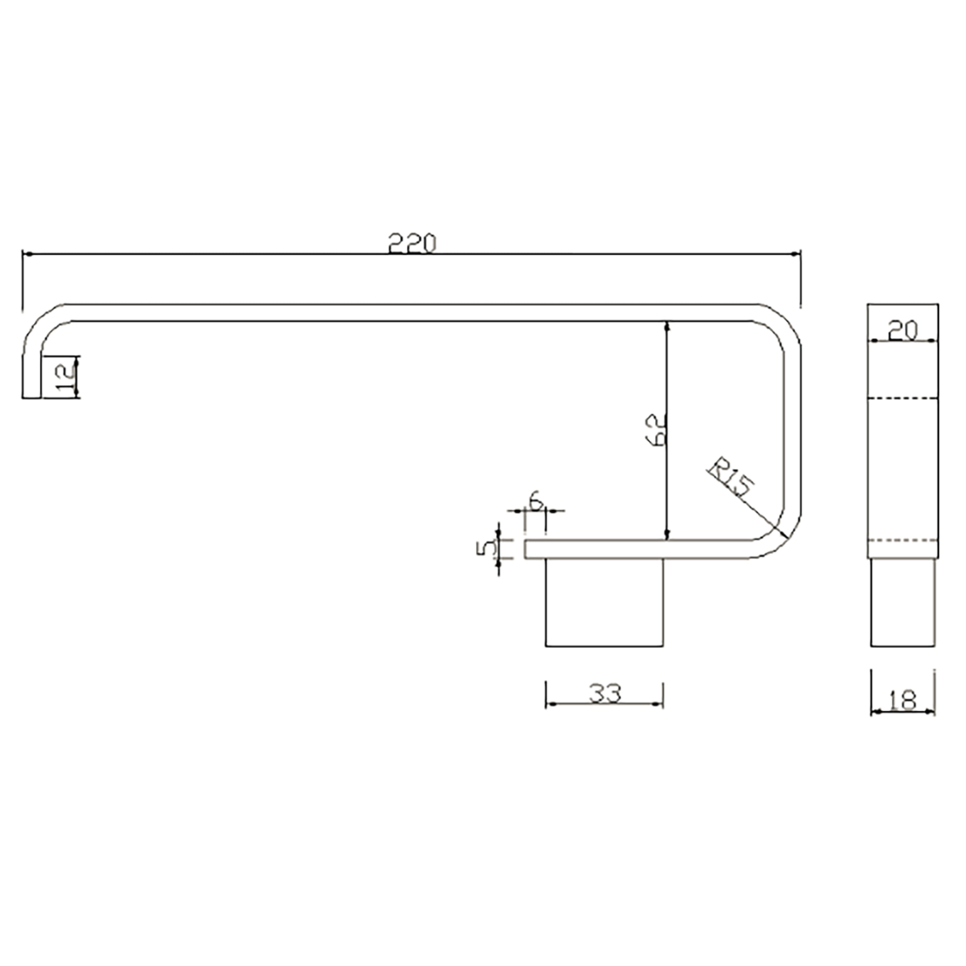 Elora Brushed Nickel Towel Bar