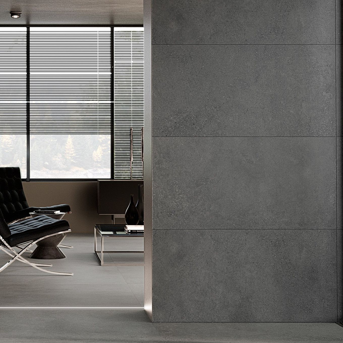 Hamburg Graphite Matt Porcelain Tile 600x1200mm