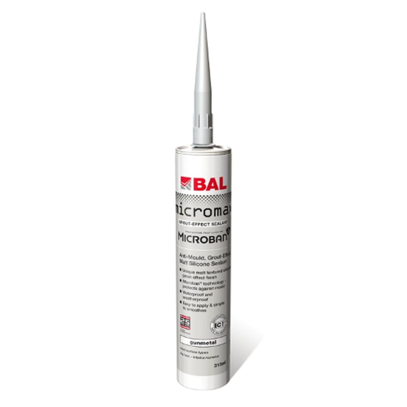 BAL Micromax Grout-Effect Sealant Gunmetal 310 ml