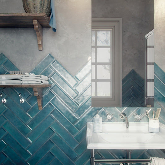 Navajo Pacifico Gloss Ceramic Brick Tile 75x300mm