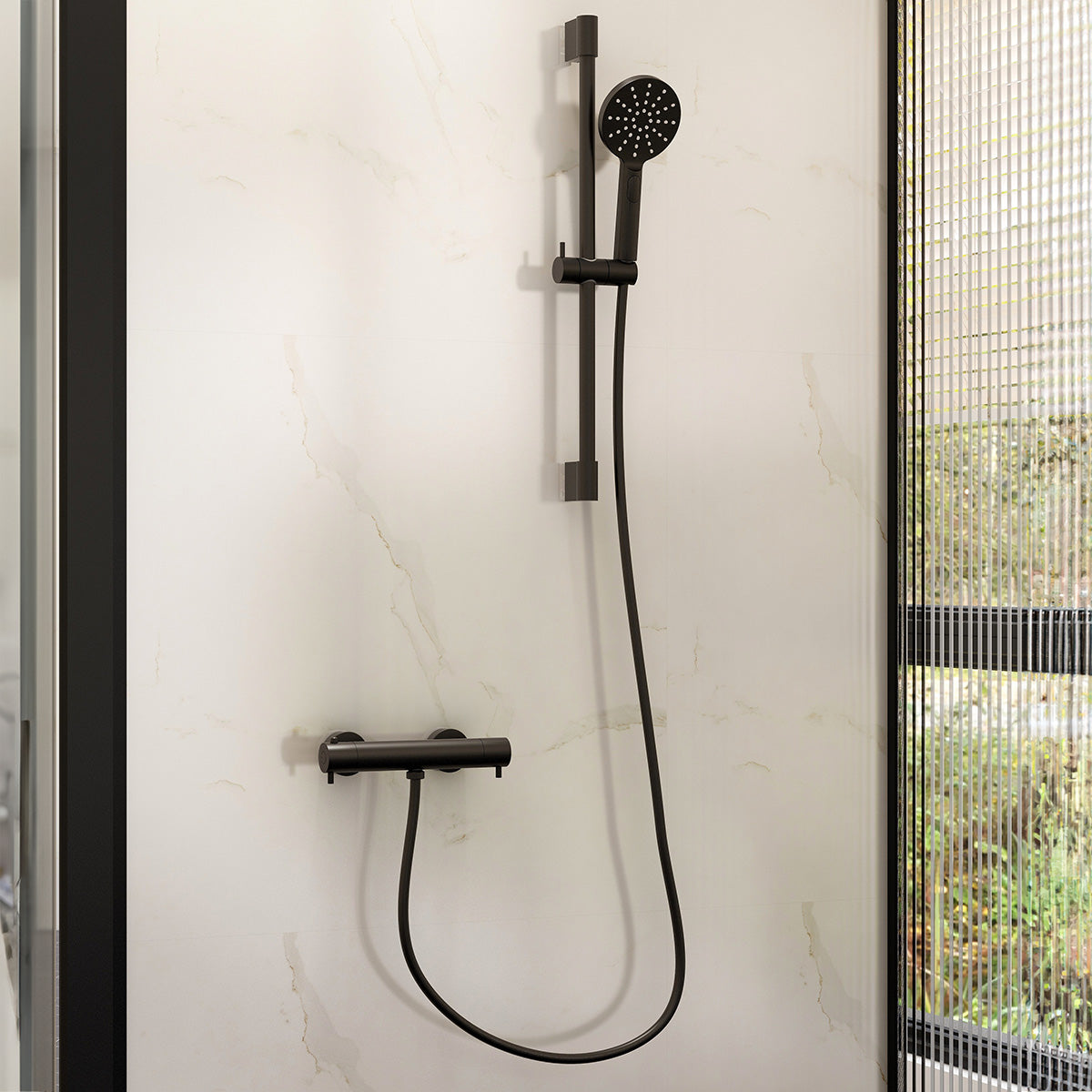 Design Matt Black Smooth Shower Hose 1.5m