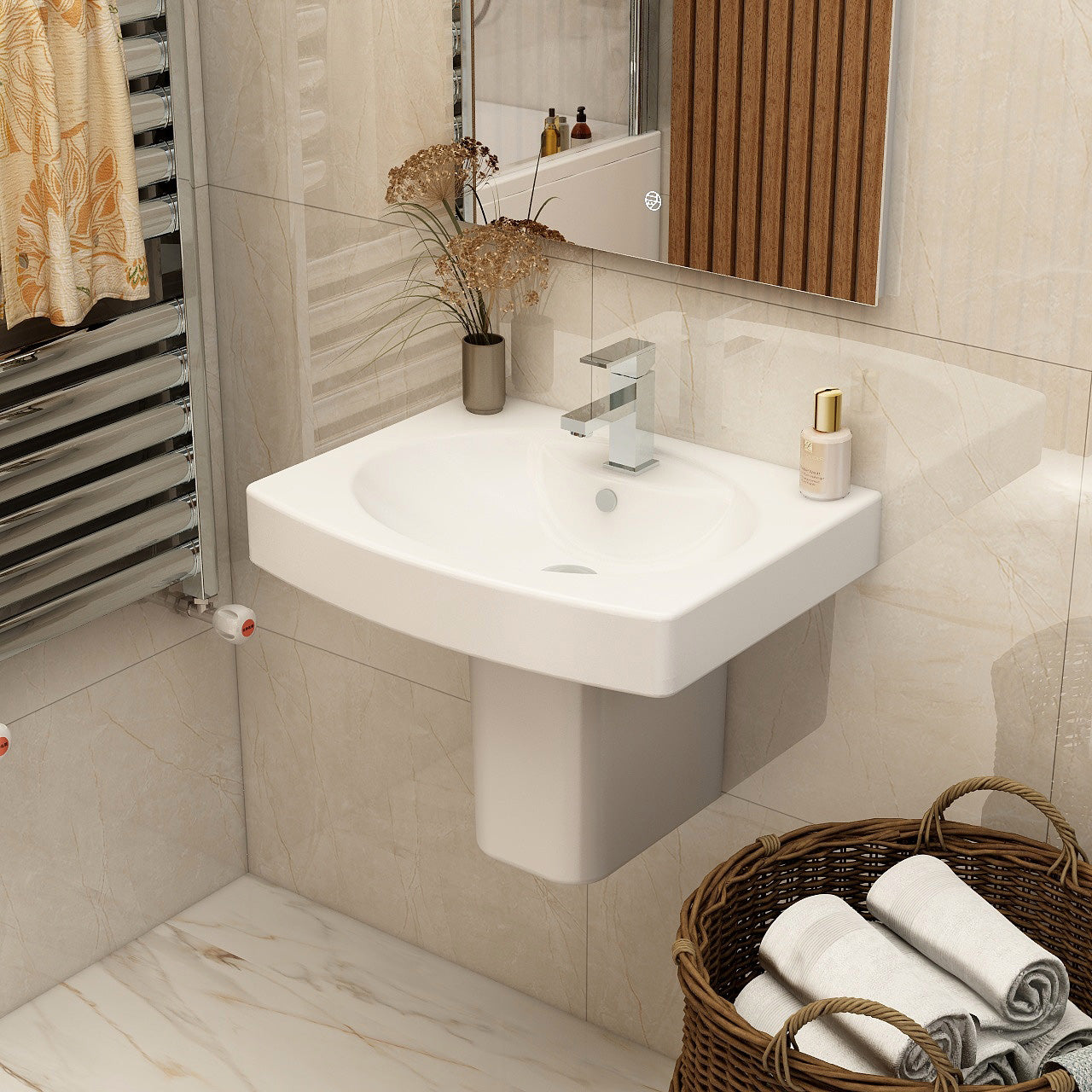 Half pedestal (suitable for 560mm basin)