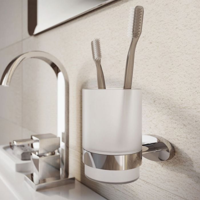 Tear Chrome Toothbrush Holder