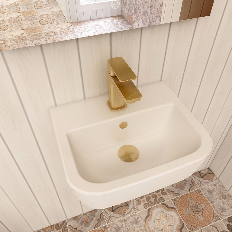 Essence 400mm cloakroom basin with one tap hole