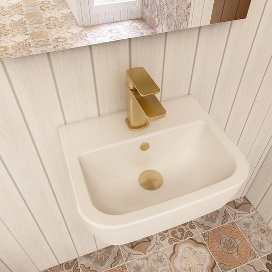 Essence 400mm cloakroom basin with one tap hole