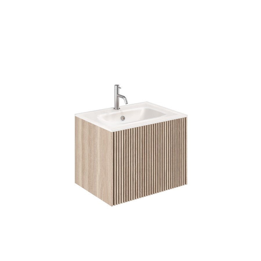 Limit 600 Single Drawer Unit with Ice White Basin