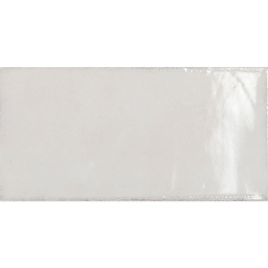 Inca Blanco White Glossy Porcelain Brick Tile 150x316mm