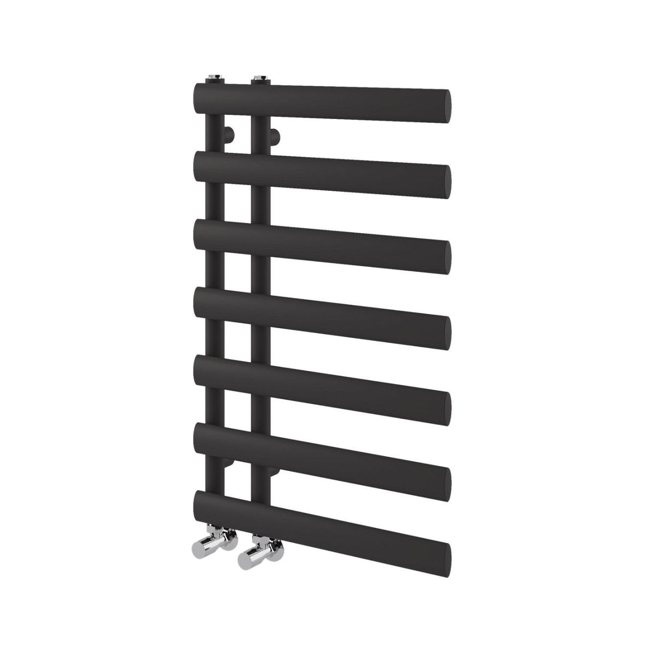Dunwell Matt Black Designer Heated Towel Rail 780x500mm